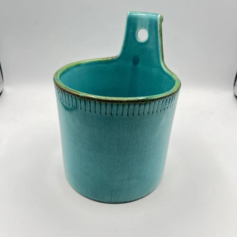 Crate And Barrel Container Blue Ceramic